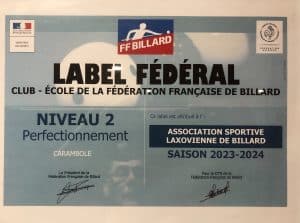 Convention club avenir : AS Laxou ! - Fédération Française de Billard